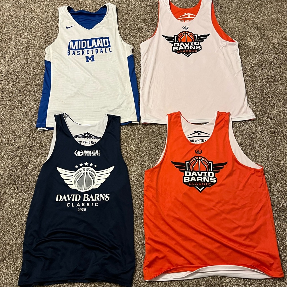 Nike Men’s Basketball Tank Tops Bundle - White, Blue, Navy, Orange